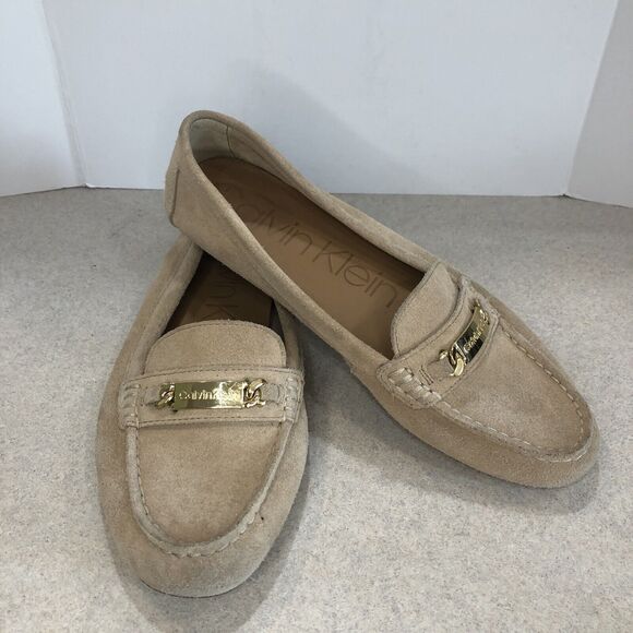 Women’s Calvin Klein Lunasi Tan Loafer Mocassin Slip On - Picture 9 of 10